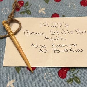 Vintage Bone Stiletto Awl